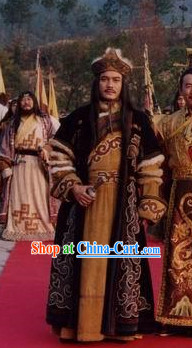 Ancient Chinese Mongolian Emperor Costumes and Hat