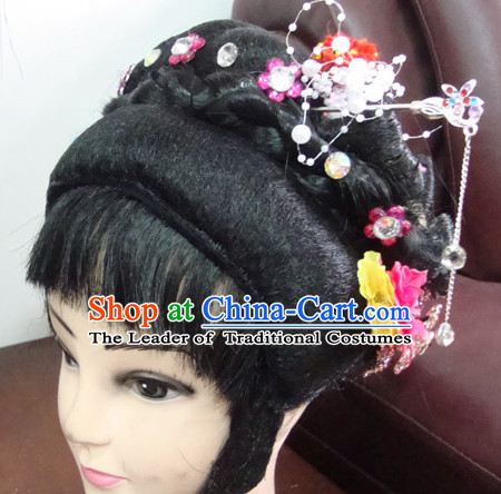 Handmade Ancient Chinese Peking Opera Hua Dan Hairstyles Fascinators Fascinator Wholesale Jewelry Hair Pieces