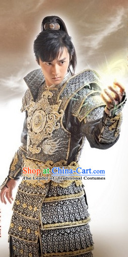 Asian China Superhero Halloween Costume Armor Costumes Complete Set for Men