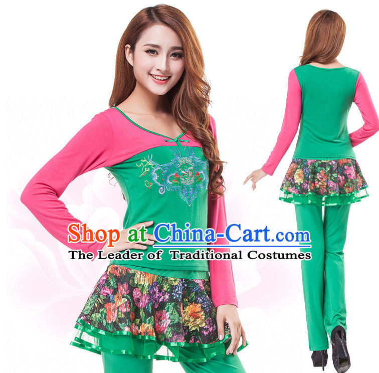 Asia Chinese Festival Parade Folk Dance Costume Wholesale Clothing Group Dance Costumes Dancewear Supply for Women