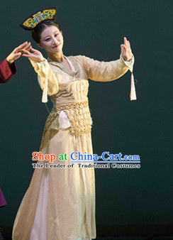 Chinese Shang Dynasty Female Princess Costumes Chinese Costume and Hair Accessories Complete Set