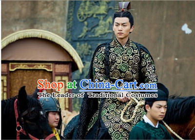 Period of the Northern and Southern Dynasties Chinese Costume Chinese Classic Costumes National Garment Outfit Clothing Clothes Emperor Costume for Men