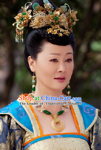 Chinese Ancient Style Imperial Princess Hair Jewelry Accessories Hairpins Headwear Headdress Hair Fascinators for Women