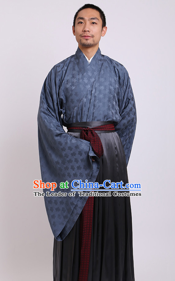 Chinese Costume Chinese Costumes Hanfu Han Dynasty Ancient China Scholar Clothing Dresses Garment Suits Clothes Complete Set for Men