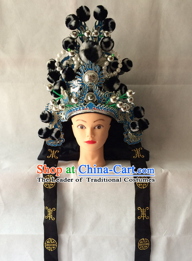 Chinese Traditional Opera Wusheng Hat for Men