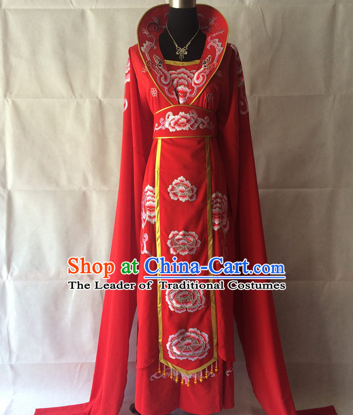 Chinese Opera Embroidered Empress Princess Robe Costume Traditions Culture Dress Masquerade Costumes Kimono Chinese Beijing Clothing for Women