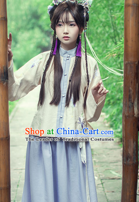 Asian Fashion Chinese Ancient Ming Dynasty Princess Clothes Costume China online Shopping Traditional Costumes Dress Wholesale Culture Clothing and Hair Jewelry for Women