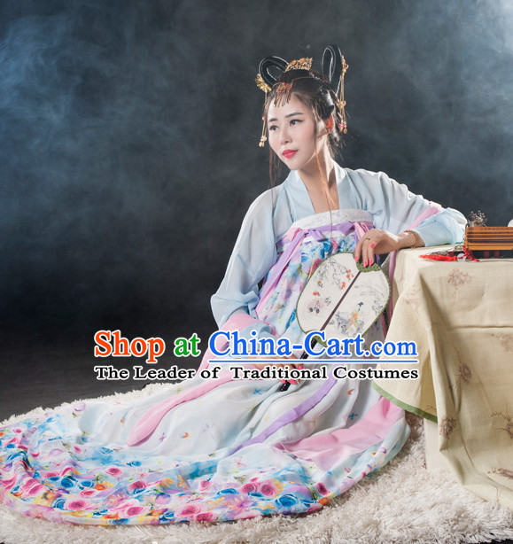 Chinese Ancient Tang Dynasty Lady Clothes Costume China online Shopping Traditional Costumes Dress Wholesale Asian Culture Fashion Clothing and Hair Accessories for Women