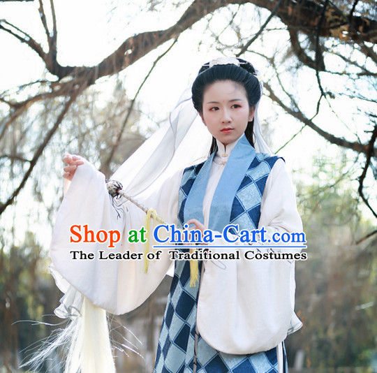 Chinese Ming Dynasty Wear Clothing and Hair Jewelry Complete Set for Women