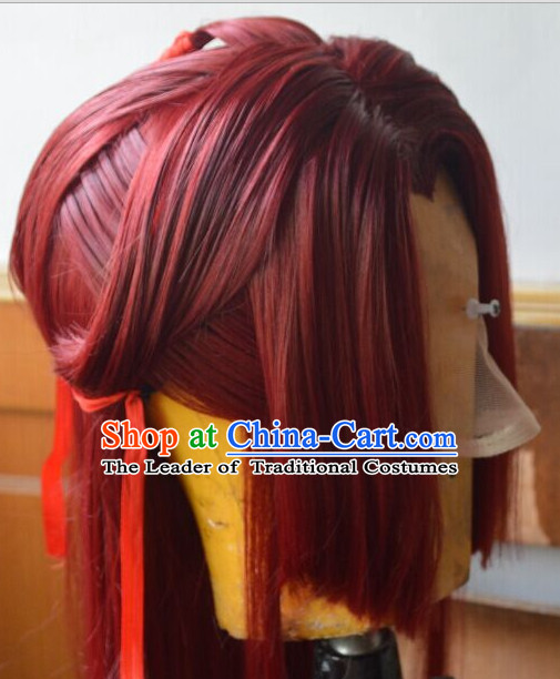 Ancient Chinese Long Wigs for Men Male Wigs Afro Wigs Hair Extensions Cheap Chinese Wigs Toupee Milky Way Hair Full Lace Brazilian Front Wig Weave online