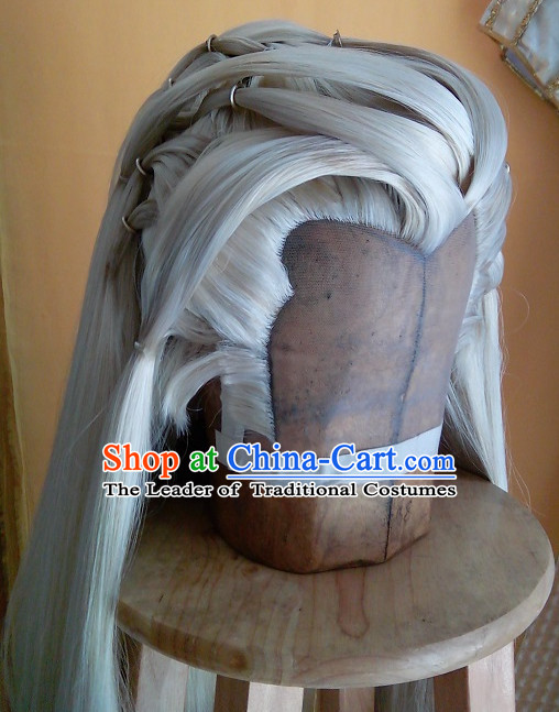 Ancient Chinese Style Full Wigs Hair Extensions Toupee Lace Front Wigs Remy Hair Sisters for Kids Men Women Hair Pieces Weave Hair Wig