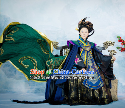 China Ancient Traditional Queen Clothing Complete Set