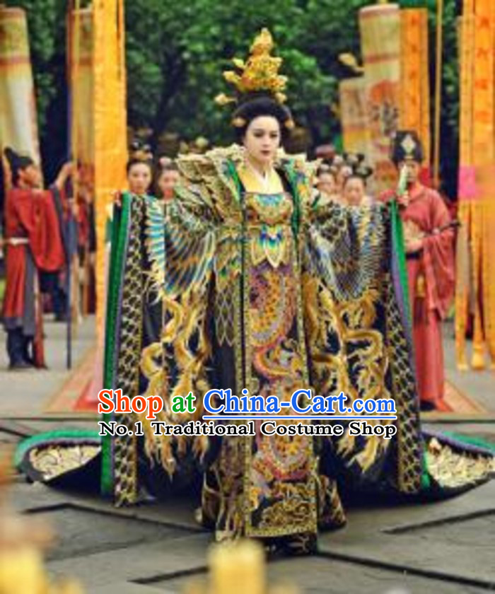 Ancient Chinese Wu Zetian Emperor Costumes Complete Set