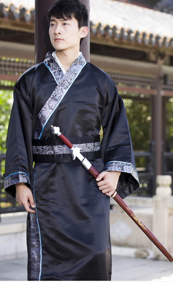 China Classic Black Hanfu Dresses for Men