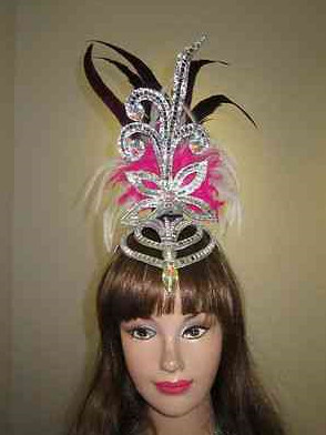 Profesional Stage Performance Feather Hat