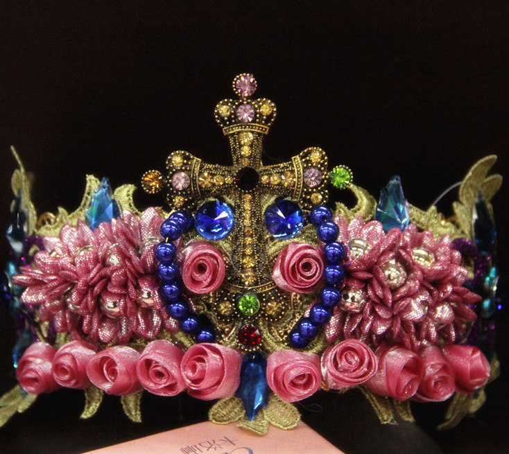 Top Bridal Baroque Style Queen Crown