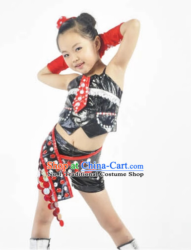 Custom Made Chinese Modern Group Dance Costumes for Kids