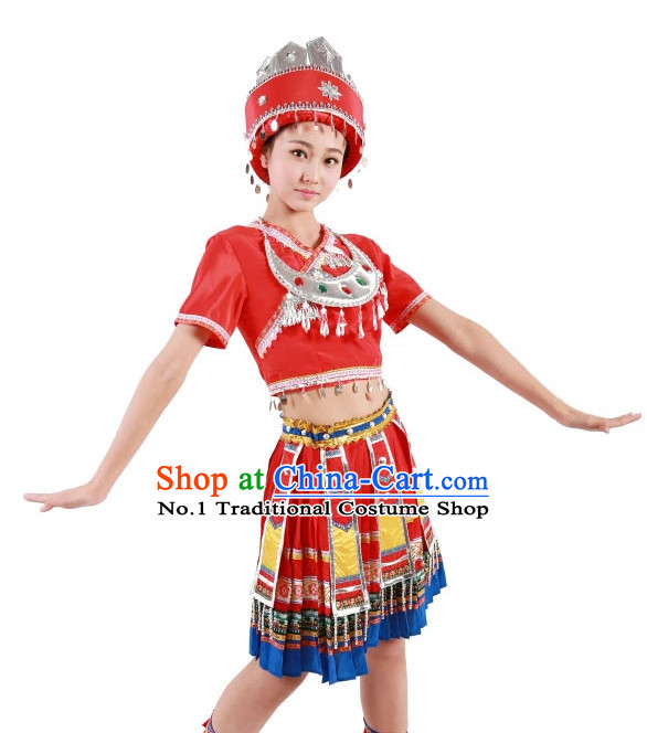 Custom Made Chinese Miao Minority Group Dance Costumes for Women