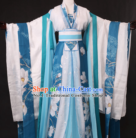 Chinese Female Teacher Halloween Costumes Hanfu Outfits