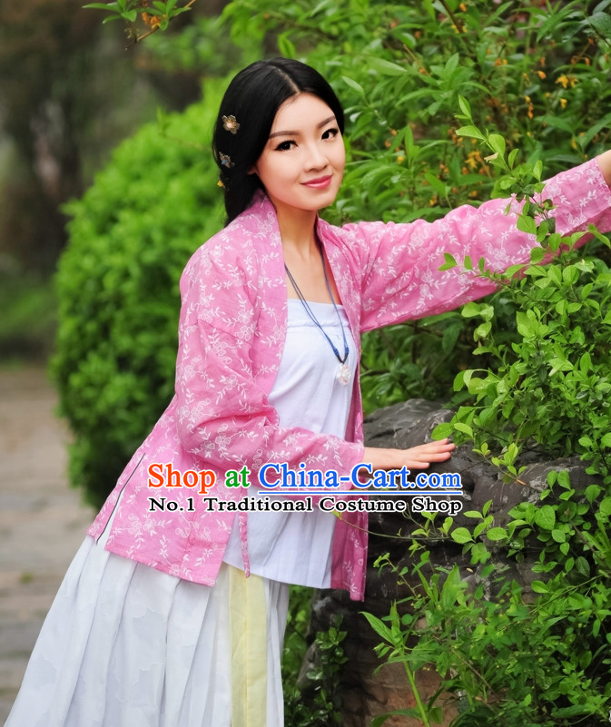 Asian Fashion Oriental Dresses Chinese Hanfu Plus Size Classy Clothing Complete Set