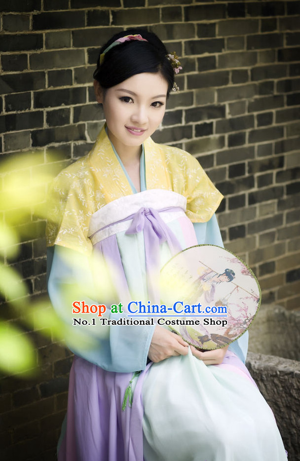 Asian Fashion Oriental Dresses Chinese Hanfu Plus Size Classy Outfit Complete Set