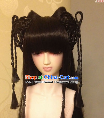 Chinese Traditional Princess Black Long Wig