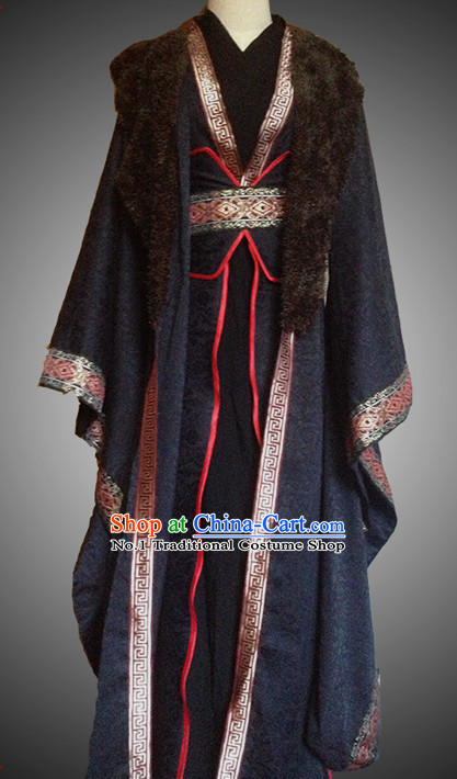 Chinese Black Swordsman Costume Complete Set for Men