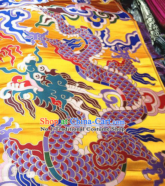 Asian Chinese Traditional Tibetan Dragon Brocade Dress Material