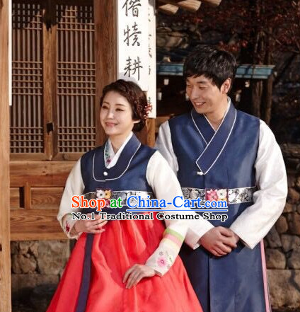 Korean Couple Traditional Dresses 2 Sets