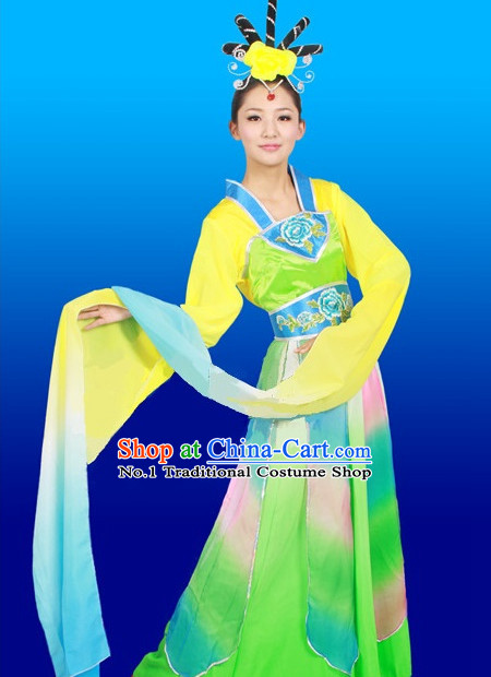 Chinese Stage Dance Costumes Female Ethnic Groups Outfits