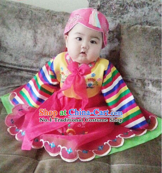 Korean Infant Birthday Traditional Clothes Hanbok Dress Online