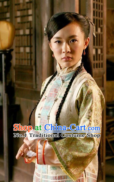 Asian Chinese Ancient Traditional Long Wigs and Hair Accessories for Women