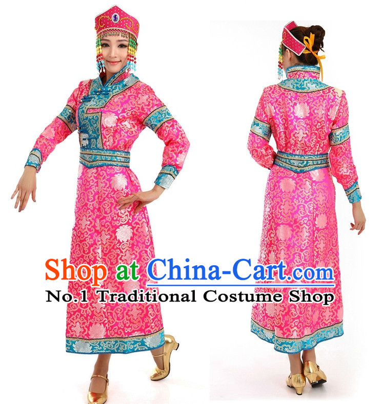 Chinese Girls Dancewear Mongolian Dance Costume Stores online and Headpieces for Women