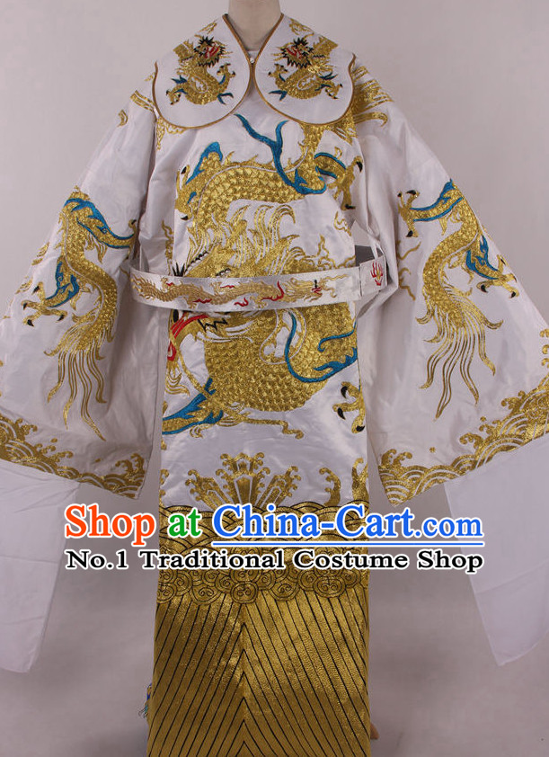 Chinese Beijing Opera Peking Opera Da Kao Long Dragon Robe Costumes Complete Set for Men