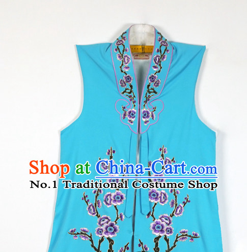 Chinese Beijing Opera Costumes Peking Opera Hua Tan Embroidered Flower Long Jacket or Women