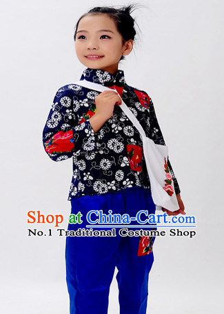 Asian Fashion Chinese Old Society Village Poor Kids Costumes