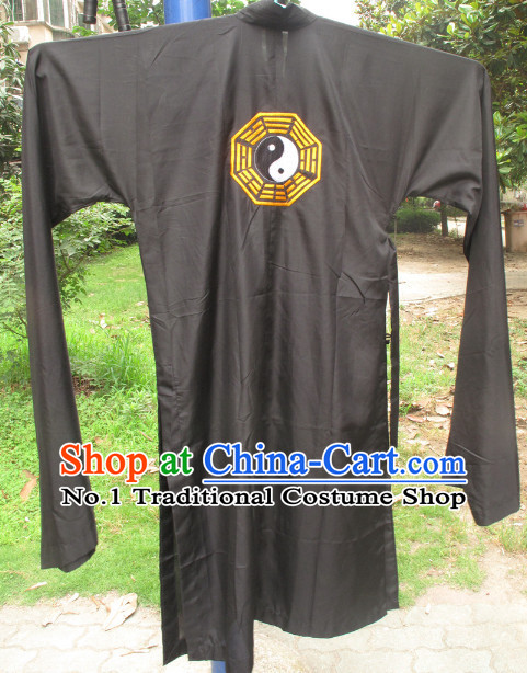 Chinese Black Wudang Mountain Taoist Robe for Men