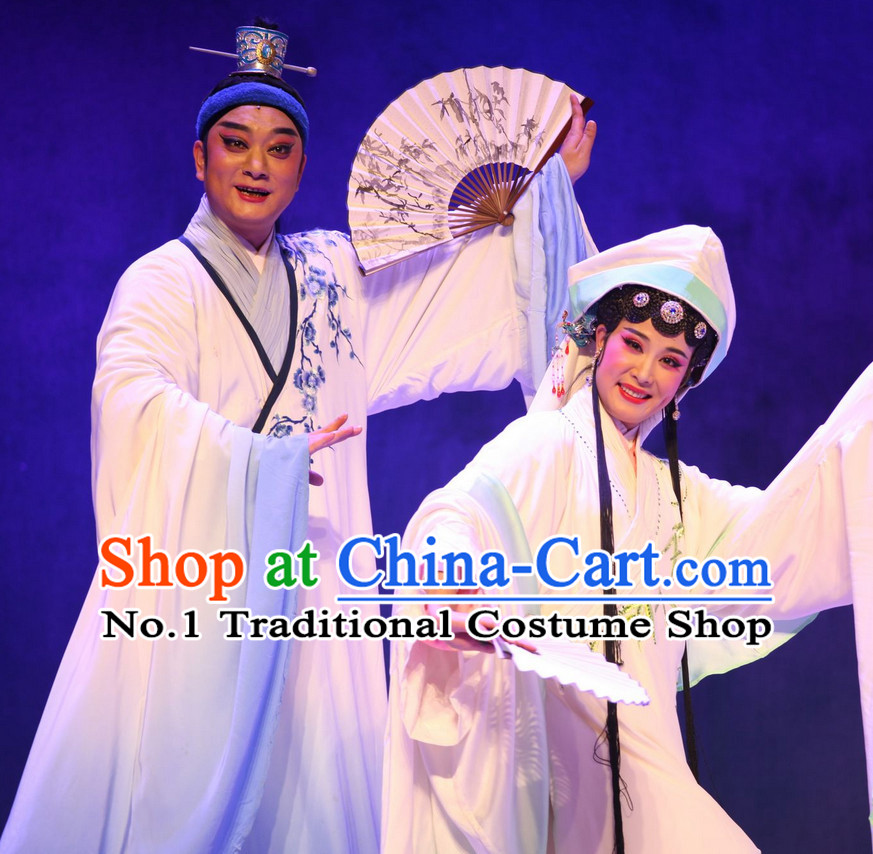 Asian Chinese Traditional Dress Theatrical Costumes Ancient Chinese Clothing Opera Lover Costumes Husband and Wife Clothes