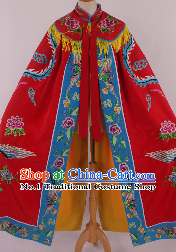 Chinese Traditional Dresses Theatrical Costumes Ancient Chinese Hanfu Empress Phoenix Embroidered Cape