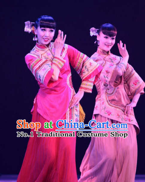 Chinese Minguo Lady Dance Costumes Complete Set for Women