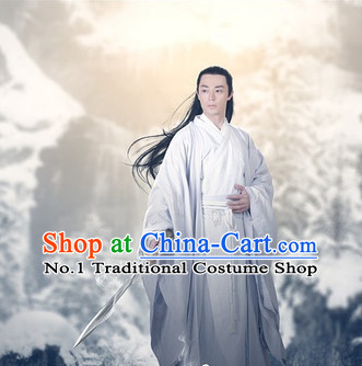 Chinese Hanfu Asian Fashion Japanese Fashion Plus Size Dresses Vntage Dresses Traditional Clothing Asian Costumes Hua Qian Gu Bai Zihua Costume for Men