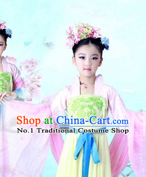 Traditional Chinese Photo Costume Princes Dress and Hair Accessories Complete Set for Children