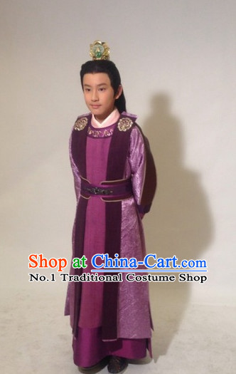 Traditional Chinese Prince Clothing and Crown Complete Set for Men