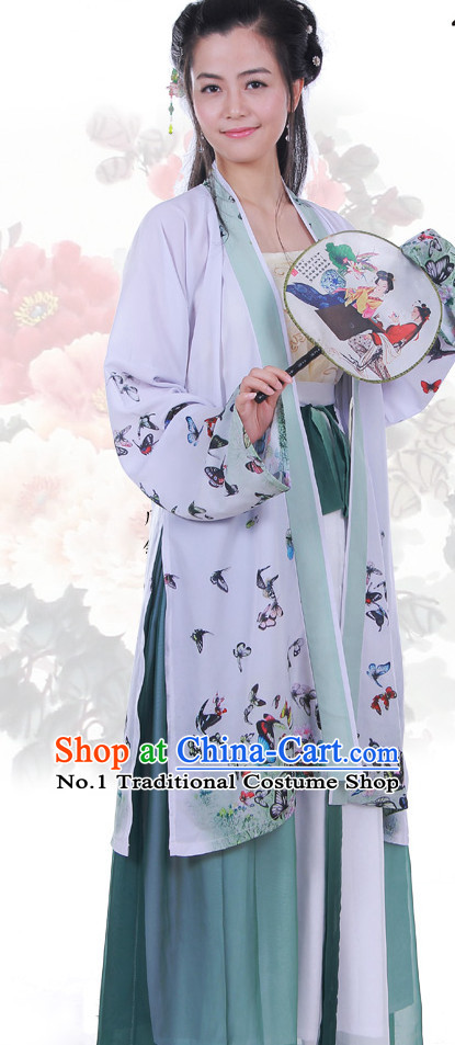 Ancient Chinese Female Han Fu Gu Zhuang Clothing Complete Set