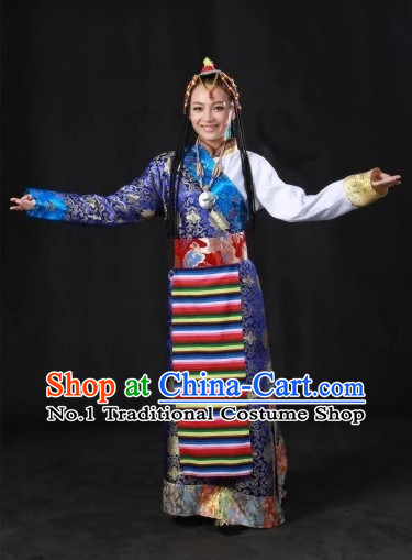 Traditional Chinese Tibetan Clothing Complete Set for Women