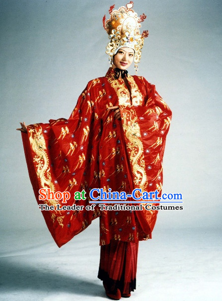 Ancient Imperial Wedding Dresses and Hat Complete Set for Women