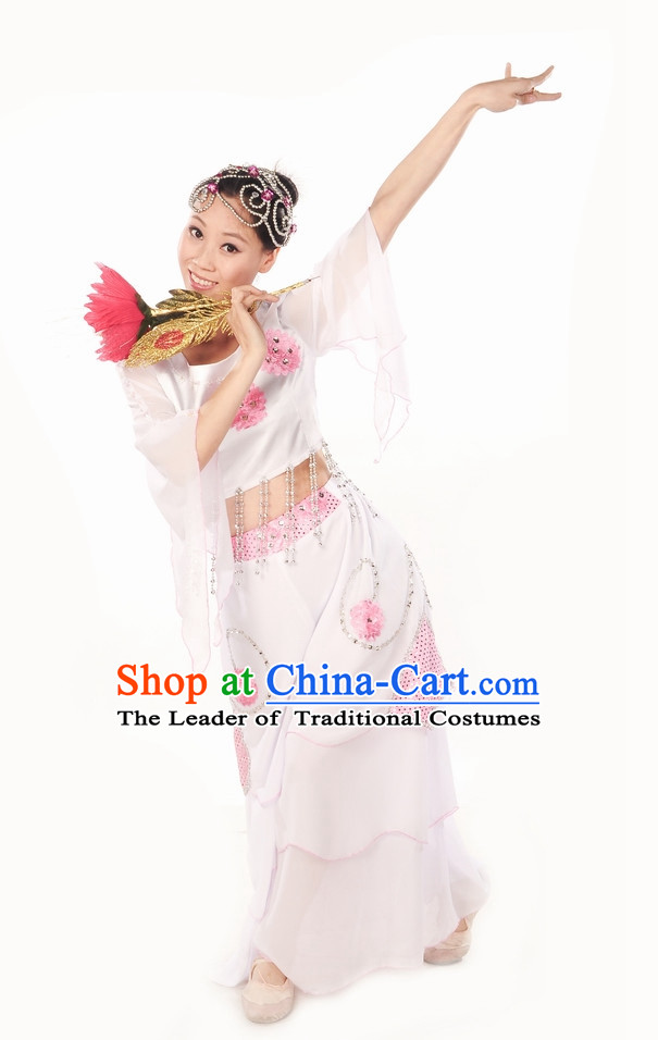 Classic Fan Dance Costume for Girls