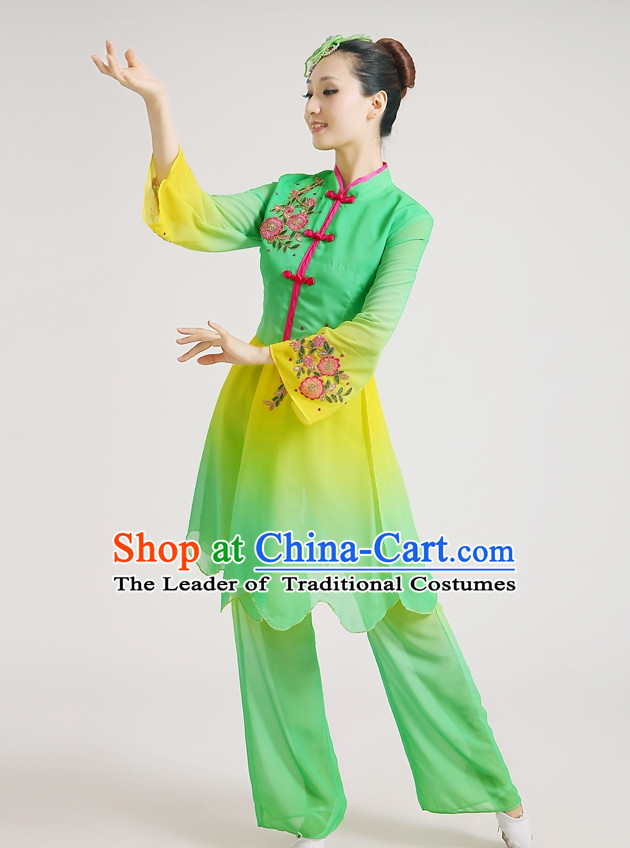 Chinese Competition Classicial Fan Dance Uniforms for Women