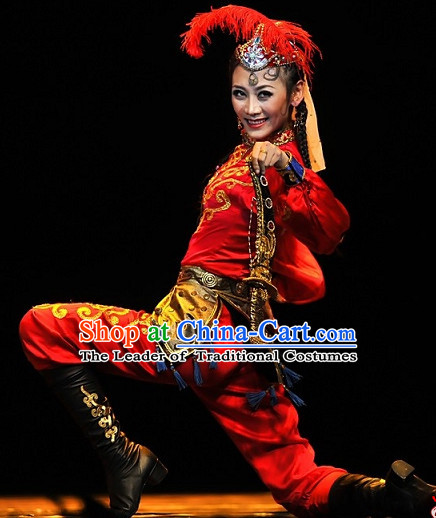 Chinese Ethnic Dance Woman Costume