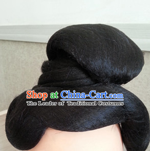 Tang Dynasty Chinese Traditional Hair extensions Wigs Fascinators Toupee Hair Pieces Full Wigs